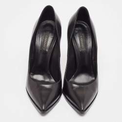 Casadei Black Leather Pointed Toe Pumps Size 41