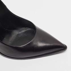 Casadei Black Leather Pointed Toe Pumps Size 41