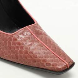 Casadei Pink Python Pointed Toe Pumps Size 37