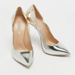 Pre Owned Casadei Tricolor Leather Pointed Toe Pumps Size 39