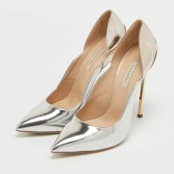 Pre Owned Casadei Tricolor Leather Pointed Toe Pumps Size 39