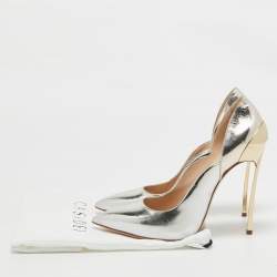 Pre Owned Casadei Tricolor Leather Pointed Toe Pumps Size 39