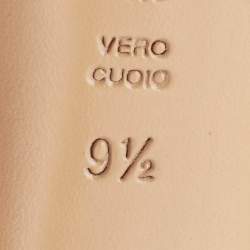 Pre Owned Casadei Beige Patent Leather Pointed Toe Pumps Size 39.5