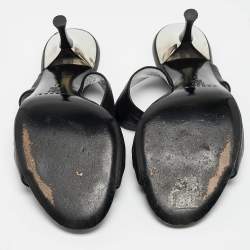 Casadei Black Leather Slide Sandals Size 38