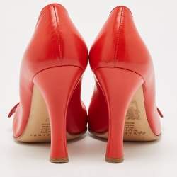 Casadei Red Leather Buckle Detail Pumps Size 37