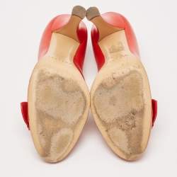 Casadei Red Leather Buckle Detail Pumps Size 37