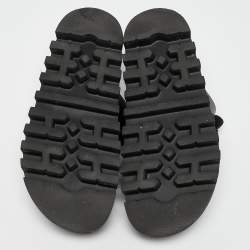 Pre Owned Casadei Black Leather Florence Buckle Sandals Size 39.5