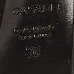 Casadei Black Suede Crystals Platform Ankle Length Boots Size 36