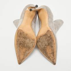 Casadei Grey Suede Pointed Toe Ankle Length Boots Size 39