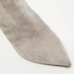 Casadei Grey Suede Pointed Toe Ankle Length Boots Size 39