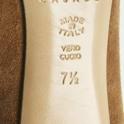 Pre Owned Casadei Brown Suede Pointed Toe Pumps Size 37.5