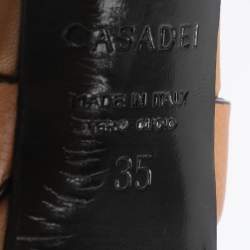 مملوكة مسبقًا Casadei Size 35 Brown Leather Platform Sandals