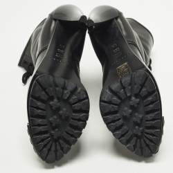 مملوكة مسبقًا Casadei Size 38.5 Black Leather Ankle Length Boots