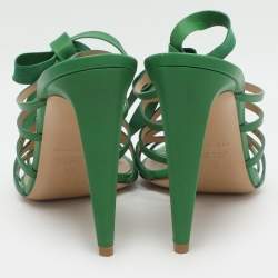 مملوكة مسبقًا صندل كاساديه جلد أخضر غلادياتور مقاس 41