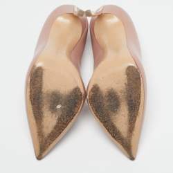 Pre Owned حذاء كعب عالي كاسادي بجلد زهري فاتح مقدمة مدببة مقاس 39