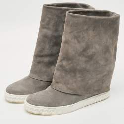 Pre Owned حذاء كاسادي رياضي إسفين شامواه رمادي مقاس 41