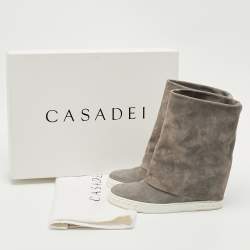 Pre Owned حذاء كاسادي رياضي إسفين شامواه رمادي مقاس 41