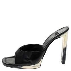 Casadei Black Leather Open Toe Sandals Size 41