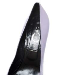 Casadei Lilac Leather Square Toe Pumps Size 38