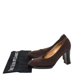 Casadei Brown Fabric Platform Pumps Size 35