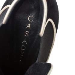مملوكة مسبقًا Casadei Black Suede Platform Slip On Booties Size 38