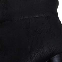 Pre Owned Casadei Black Leather Knee Boots Size 38