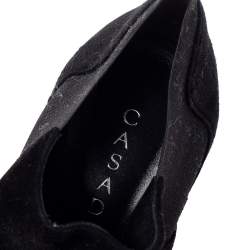 Casadei Black Suede Ankle Boots Size 37