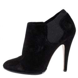 Casadei Black Suede Ankle Boots Size 37