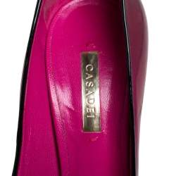 Pre Owned Casadei Pink Patent Leather Pointed Toe Pumps Size 39