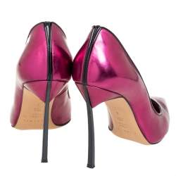 Pre Owned Casadei Pink Patent Leather Pointed Toe Pumps Size 39