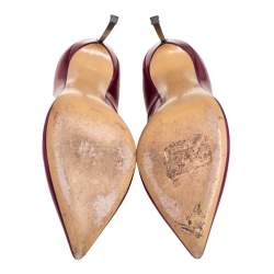 Pre Owned Casadei Pink Patent Leather Pointed Toe Pumps Size 39