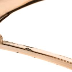 Pre Owned Casadei Rose Gold Foil Leather Pointed Toe Pumps Size 40