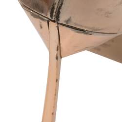 Pre Owned Casadei Rose Gold Foil Leather Pointed Toe Pumps Size 40