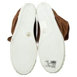 Pre Owned حذاء بوت للكاحل كاسادي كعب عريض سويدي بني مقاس 37.5