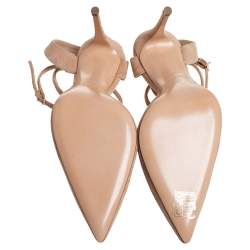 مملوكة مسبقًا Casadei Beige Suede Chain Strap Pumps Size 36