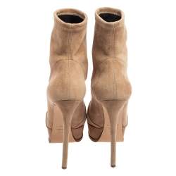 Pre Owned حذاء بوت للكاحل كاسادي سويدي بيج نعل سميك مقاس 37.5