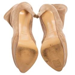 Pre Owned حذاء بوت للكاحل كاسادي سويدي بيج نعل سميك مقاس 37.5