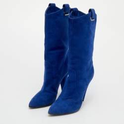 مملوكة مسبقًا حذاء بوت منتصف ركبة كاسادي سويدي أزرق مقاس39 