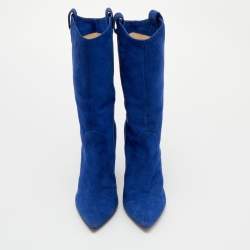 مملوكة مسبقًا حذاء بوت منتصف ركبة كاسادي سويدي أزرق مقاس39 