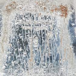 Pre Owned Casadei Silver Leather Crystal Embellished Ring Toe Flat Sandals Size 39