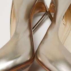 Casadei Metallic Leather Blade Pointed Toe Pumps Size 41