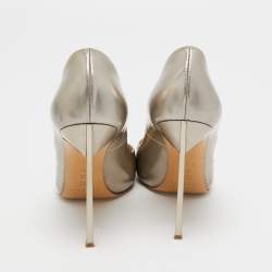 Casadei Metallic Leather Blade Pointed Toe Pumps Size 41