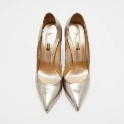 Casadei Metallic Leather Blade Pointed Toe Pumps Size 41