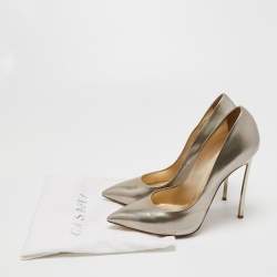 Casadei Metallic Leather Blade Pointed Toe Pumps Size 41