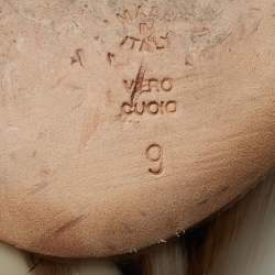 Pre Owned Casadei Black Leather Embellished Sandals Size 39