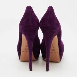 Casadei Purple Suede Platform Pumps Size 38