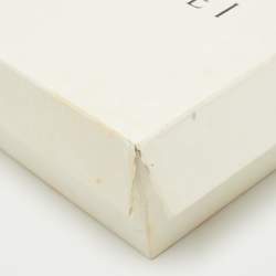 Pre Owned Casadei White Leather Platform Pointed Toe Ankle Boots Size 37.5