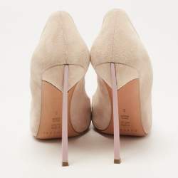 Pre Owned Casadei Beige Suede Blade Pumps Size 38