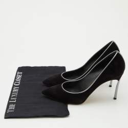 Casadei Black Suede Blade Pumps Size 36.5