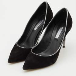 Casadei Black Suede Blade Pumps Size 36.5